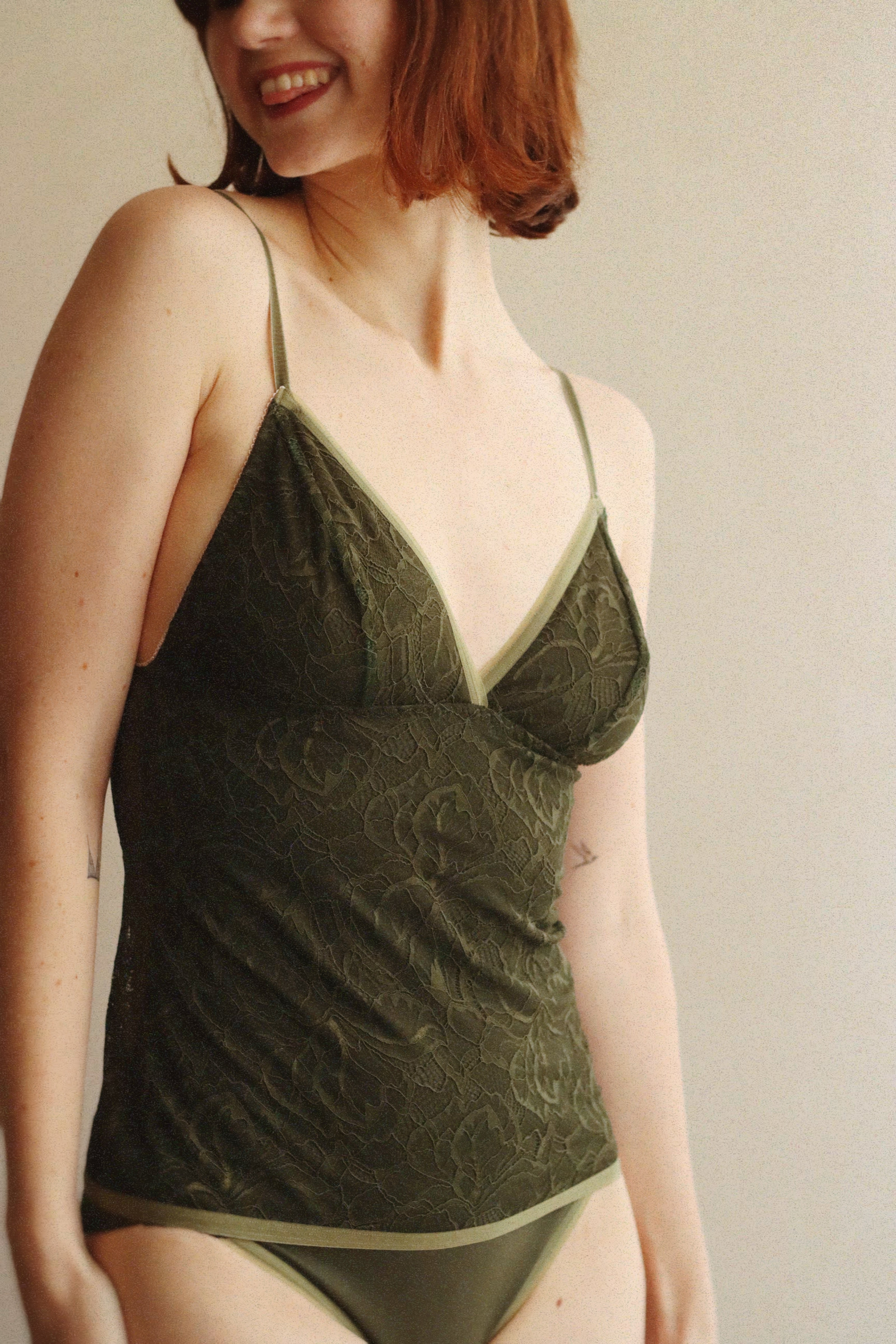 Inspire top teal Forest green