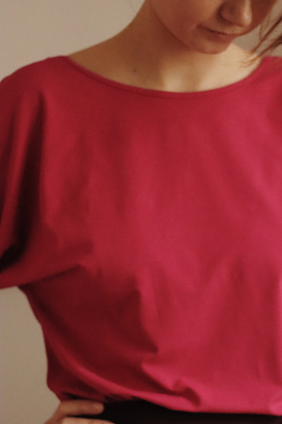 The open back t-shirt fuchsia (Last pieces)