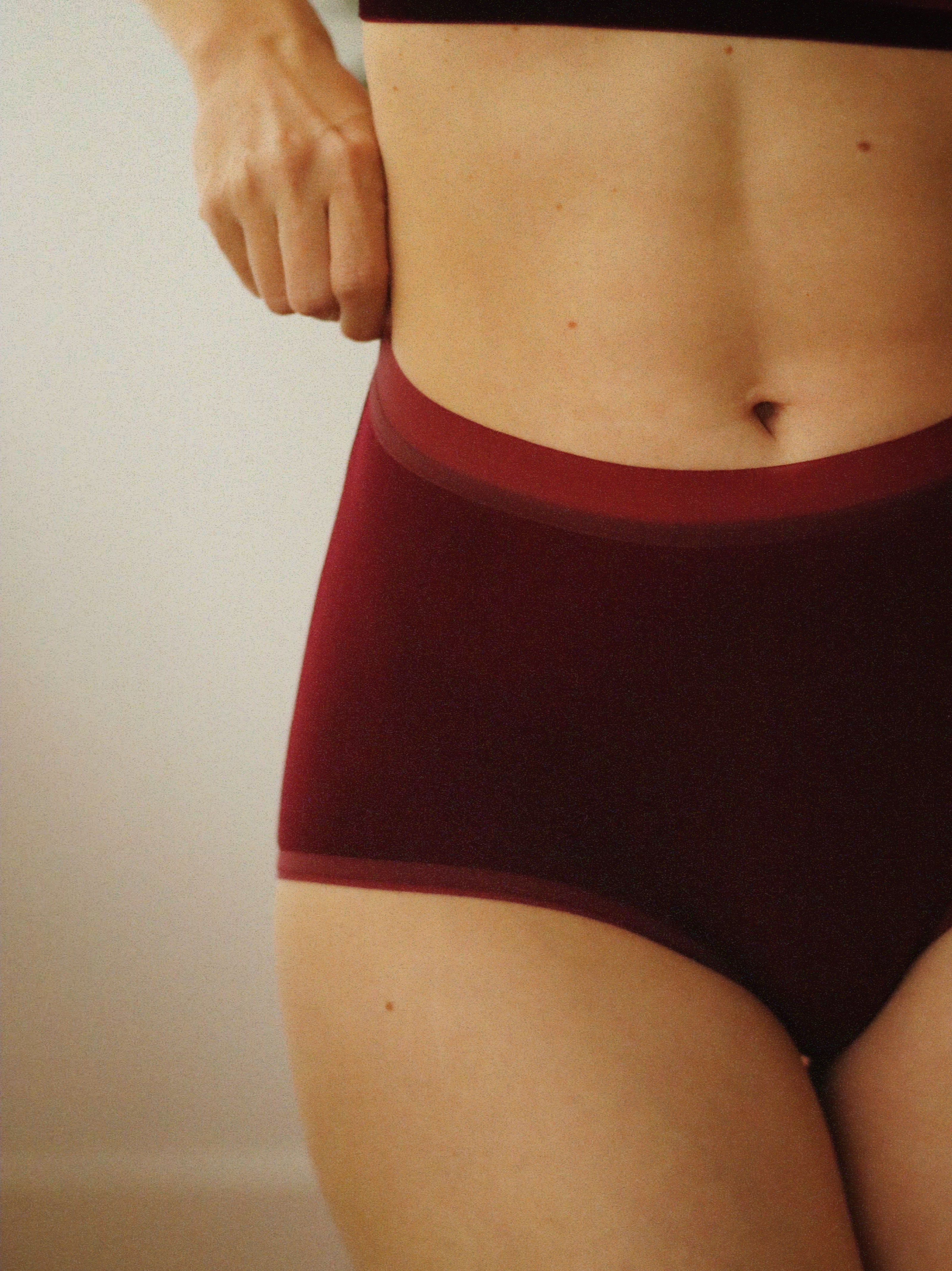 Bamboo midwaist panties bordeaux