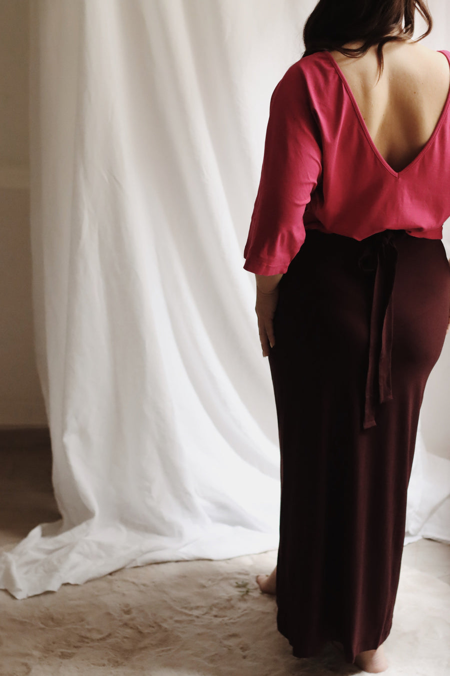 The open back t-shirt fuchsia (Last pieces)