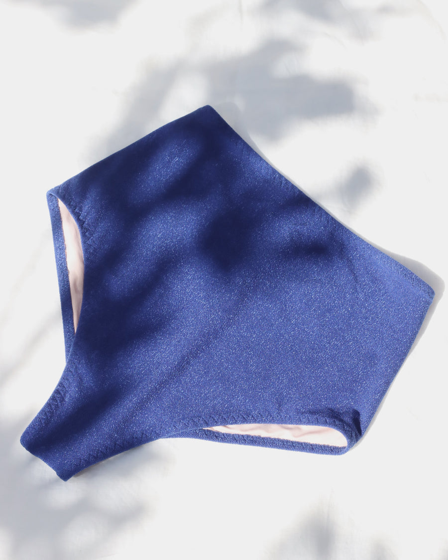 Je m'en fou Cobalt Blue bikini bottoms