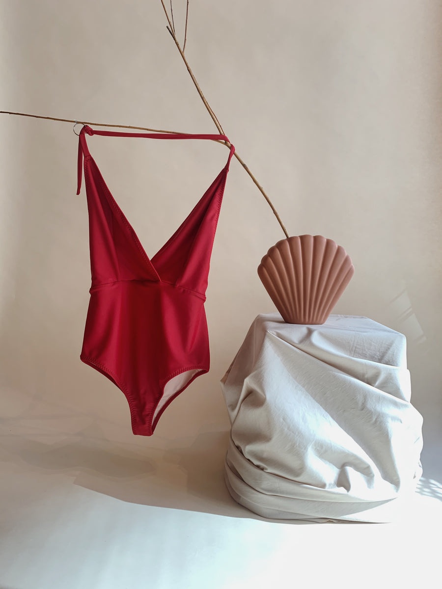 Doucement Red Bathing suit